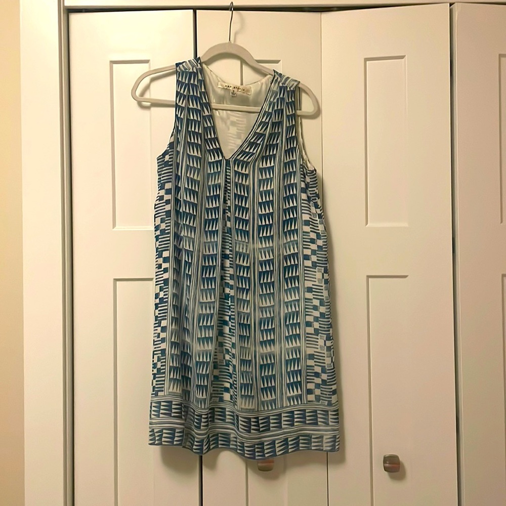 Blue & white short dress